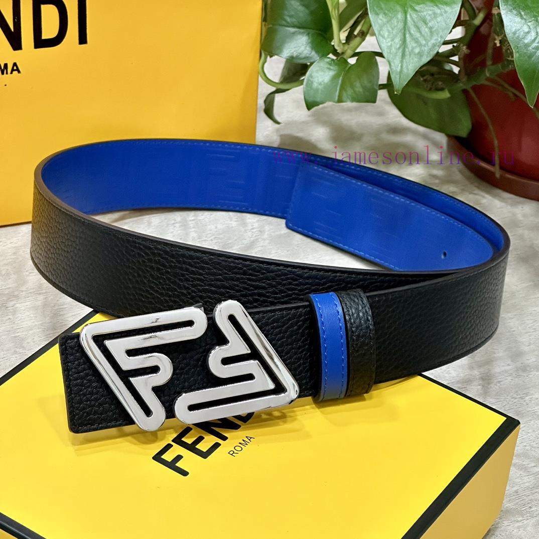 FENDL 40MM wide double-sided original calf leather with a single ruthenium palladium plated oumvgxne - Image 5