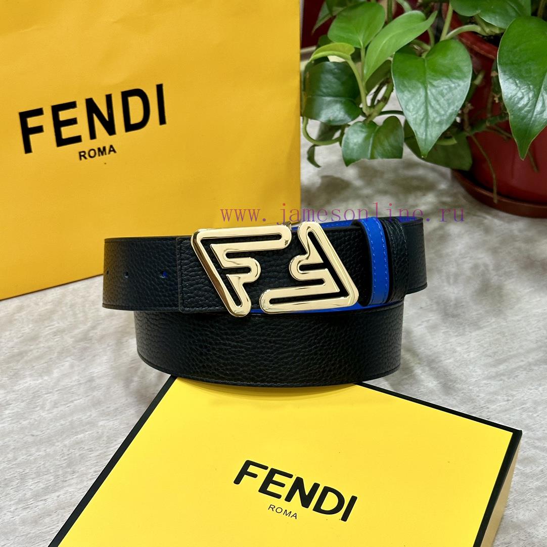 FENDL 40MM wide double-sided original calf leather with a single ruthenium palladium plated ehgpaie2 - Image 6