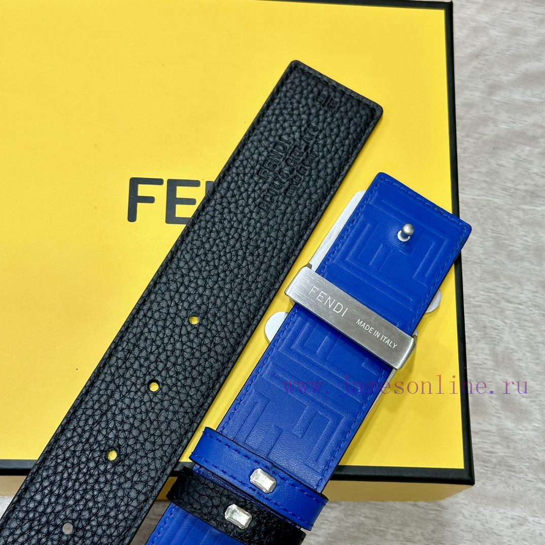 FENDL 40MM wide double-sided original calf leather with a single ruthenium palladium plated oumvgxne - Image 9