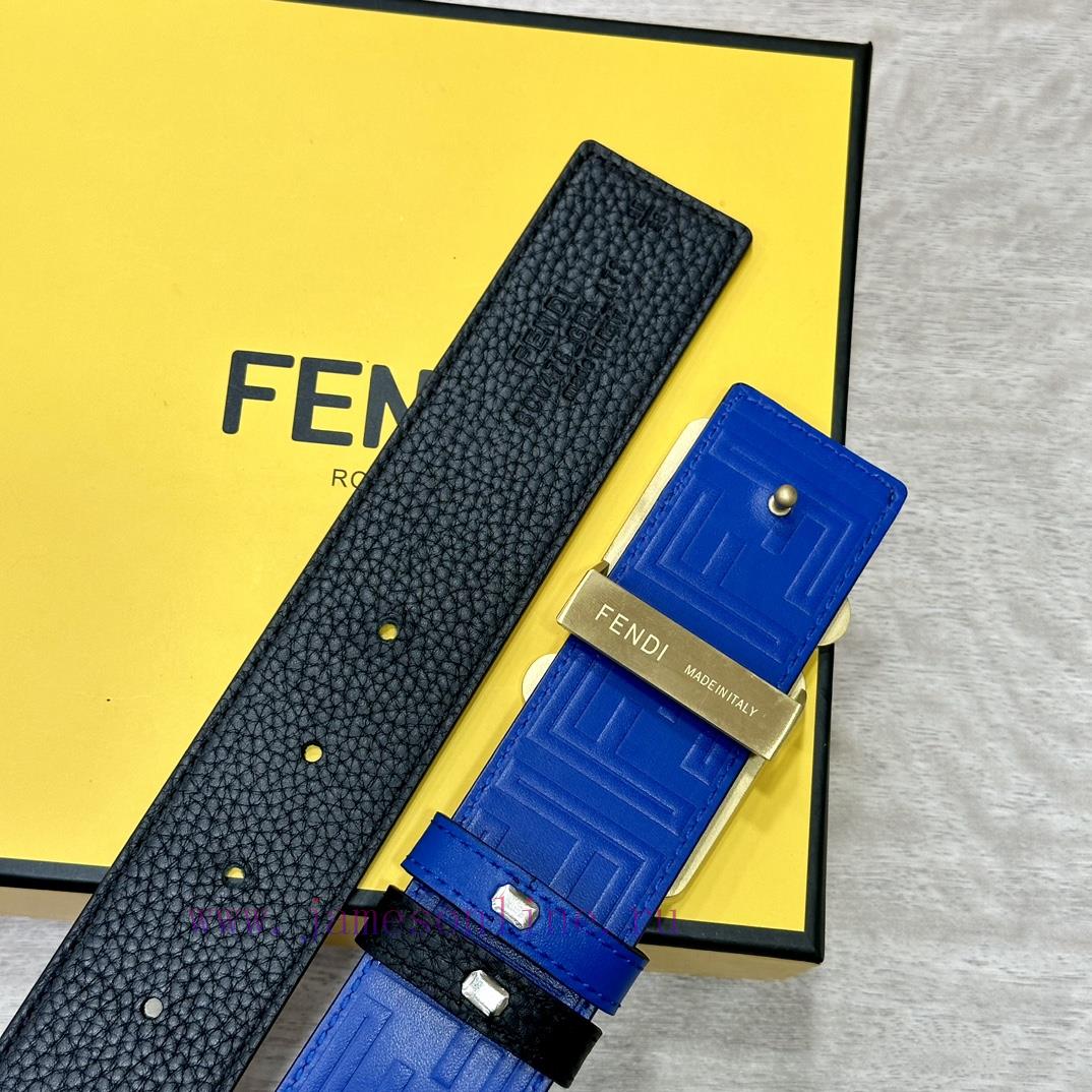 FENDL 40MM wide double-sided original calf leather with a single ruthenium palladium plated ehgpaie2 - Image 9