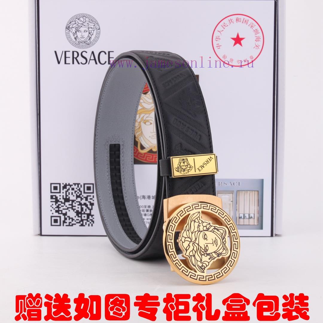 Belt Versace Ver... ️ Automatic deductionBelt made of 100% head layer cowhide, automatically 3plnmb9n