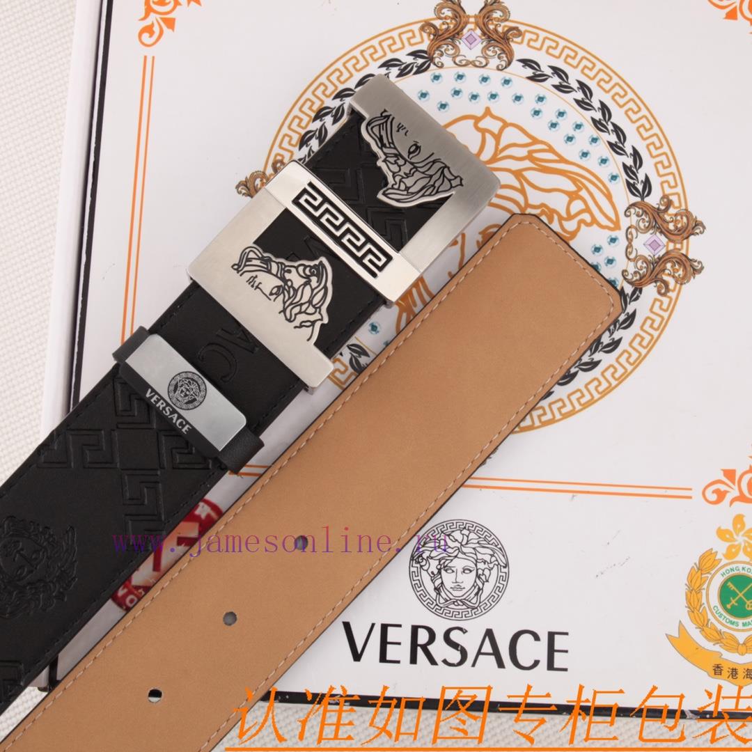 Belt belt Versace cowhide beltMen's belt material: 100% head layer cowhide belt, guaranteed d722hdfg - Image 8
