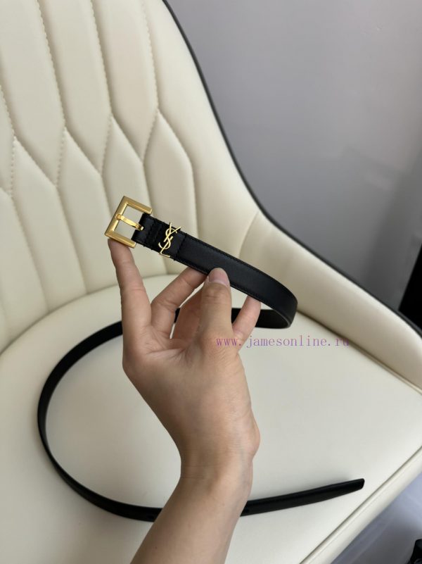 Female version Y.S.LComplete width 2.0 casual belt series with simple metal logo, showcasing 86azw62x