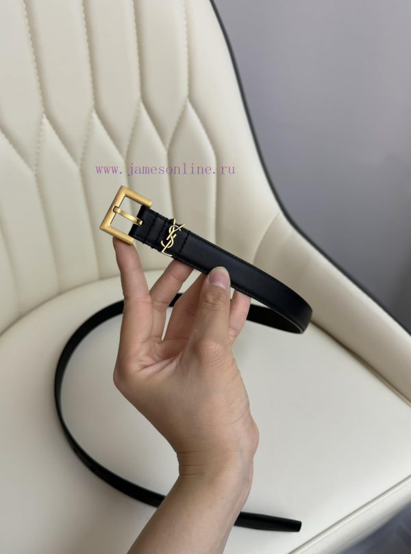 Female version Y.S.LComplete width 2.0 casual belt series with simple metal logo, showcasing 0rafqjr4