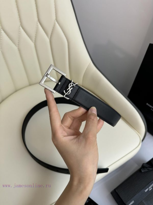 Female version Y.S.LFull width 3.0 casual belt series with simple metal logo, showcasing a f 2dpt9ees