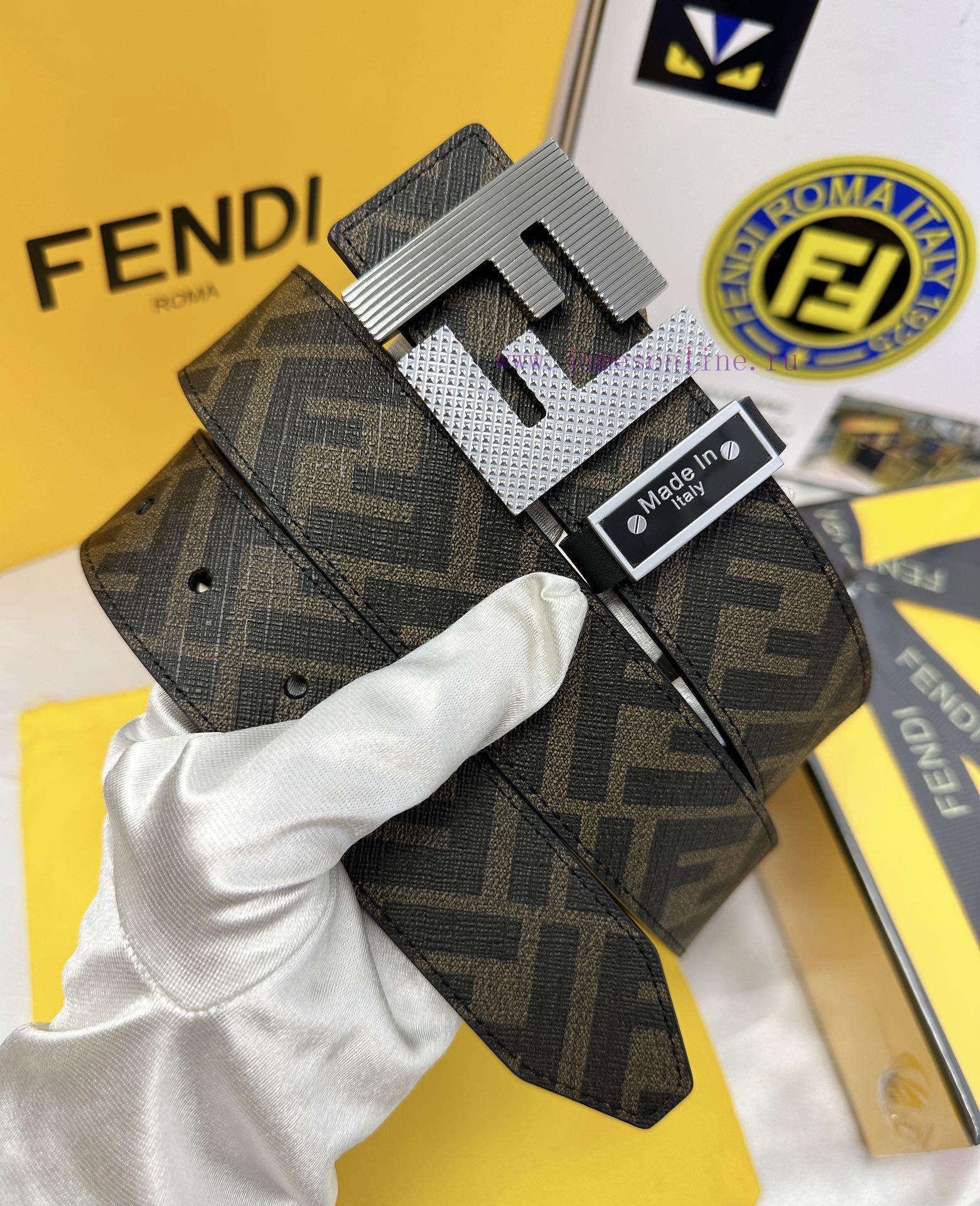Belt FENDI Fendi ReproductionThe waistband is made of 100% top layer cowhide, ensuring a dou isrp9bh2 - Image 3