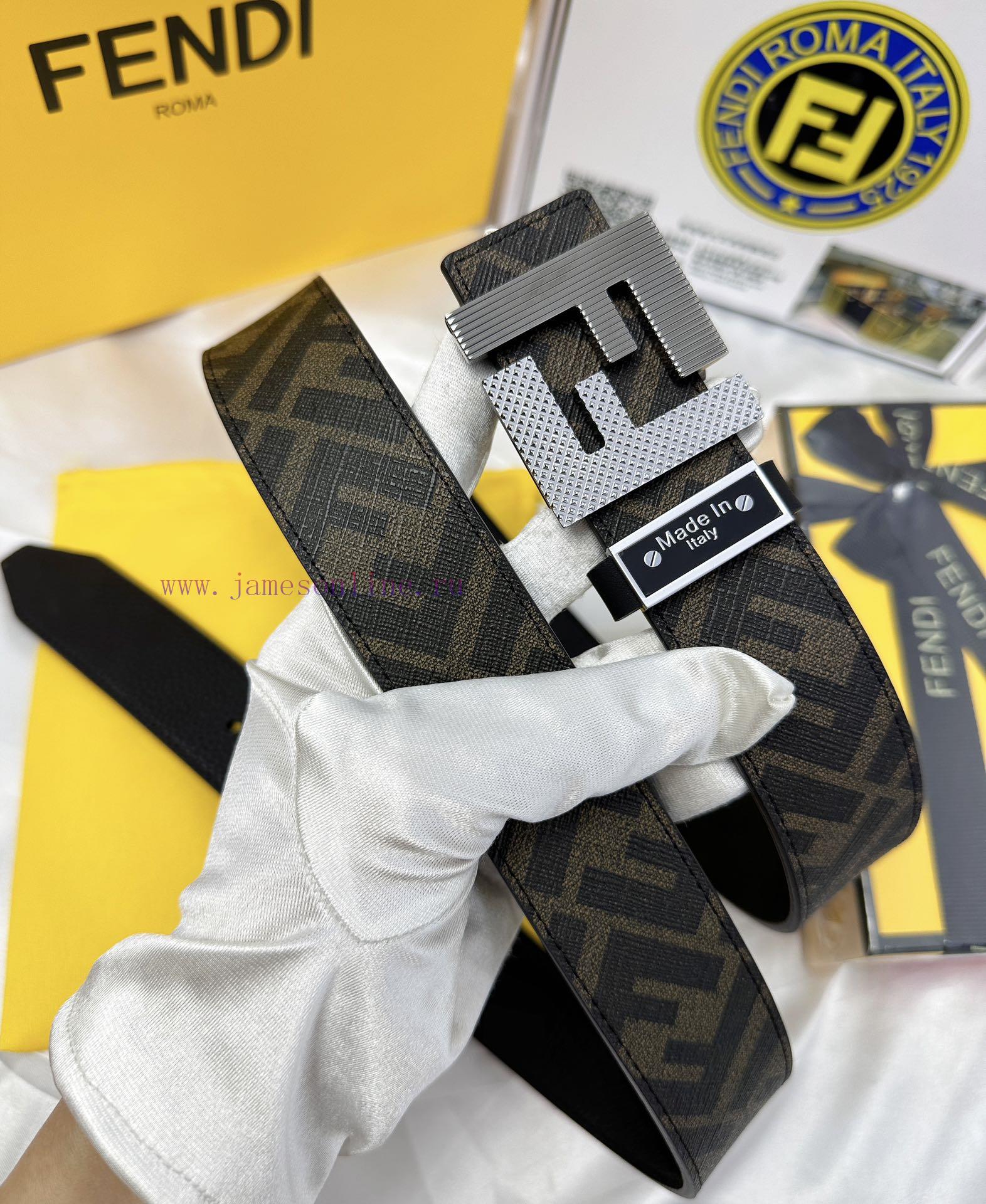 Belt FENDI Fendi ReproductionThe waistband is made of 100% top layer cowhide, ensuring a dou isrp9bh2 - Image 5