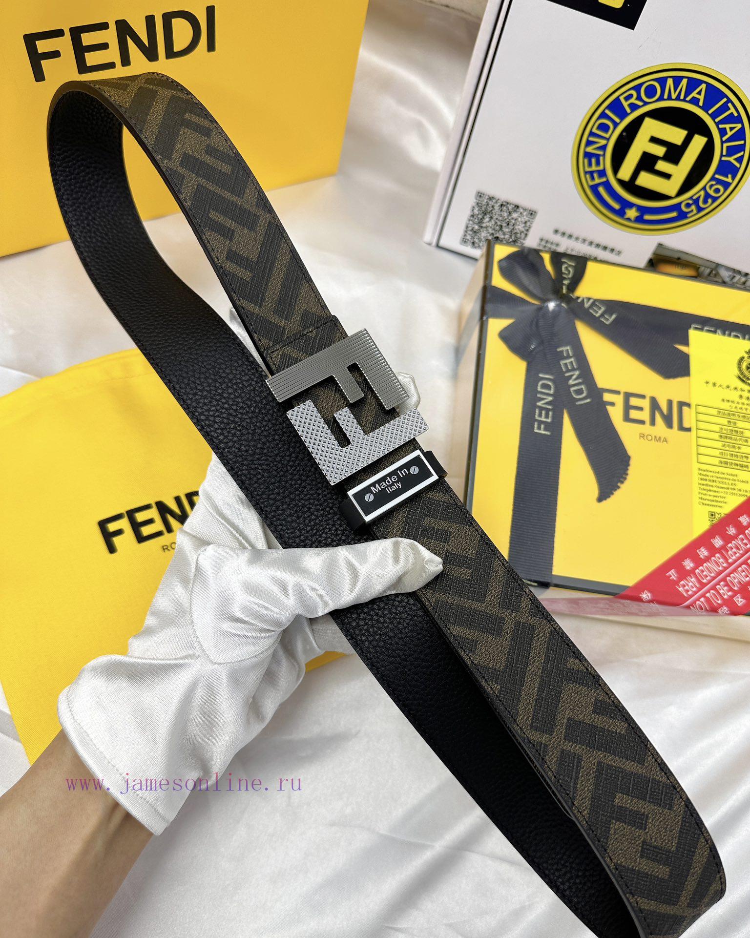 Belt FENDI Fendi ReproductionThe waistband is made of 100% top layer cowhide, ensuring a dou isrp9bh2 - Image 7
