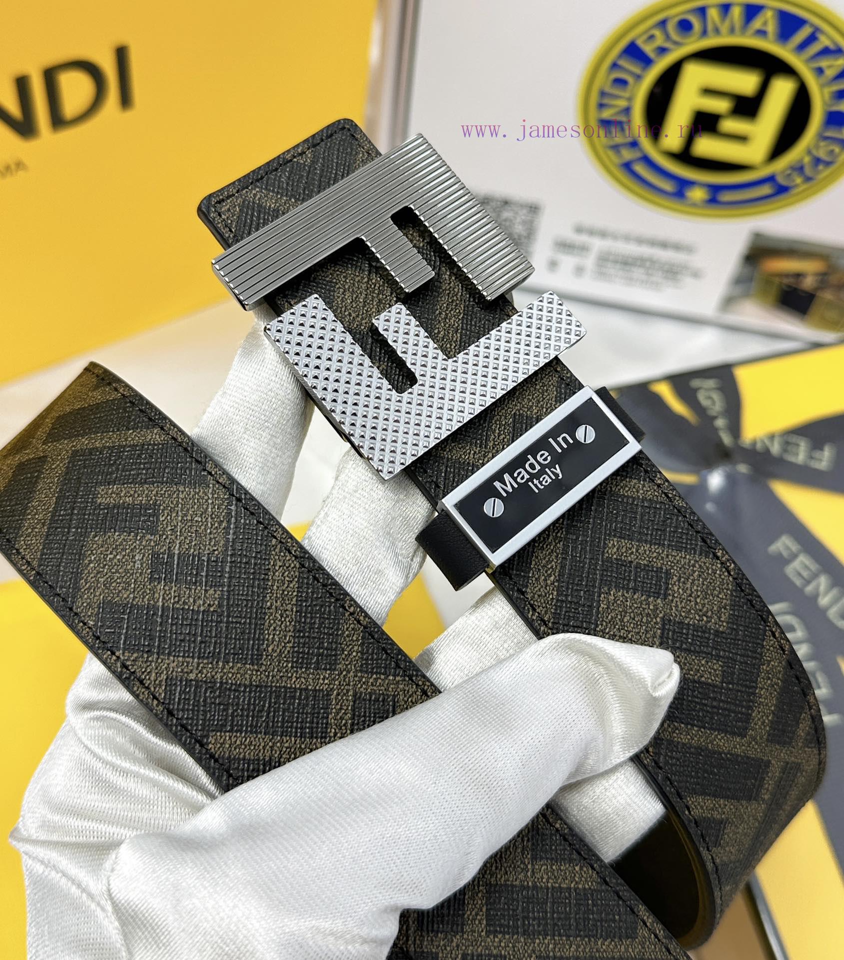 Belt FENDI Fendi ReproductionThe waistband is made of 100% top layer cowhide, ensuring a dou isrp9bh2 - Image 8