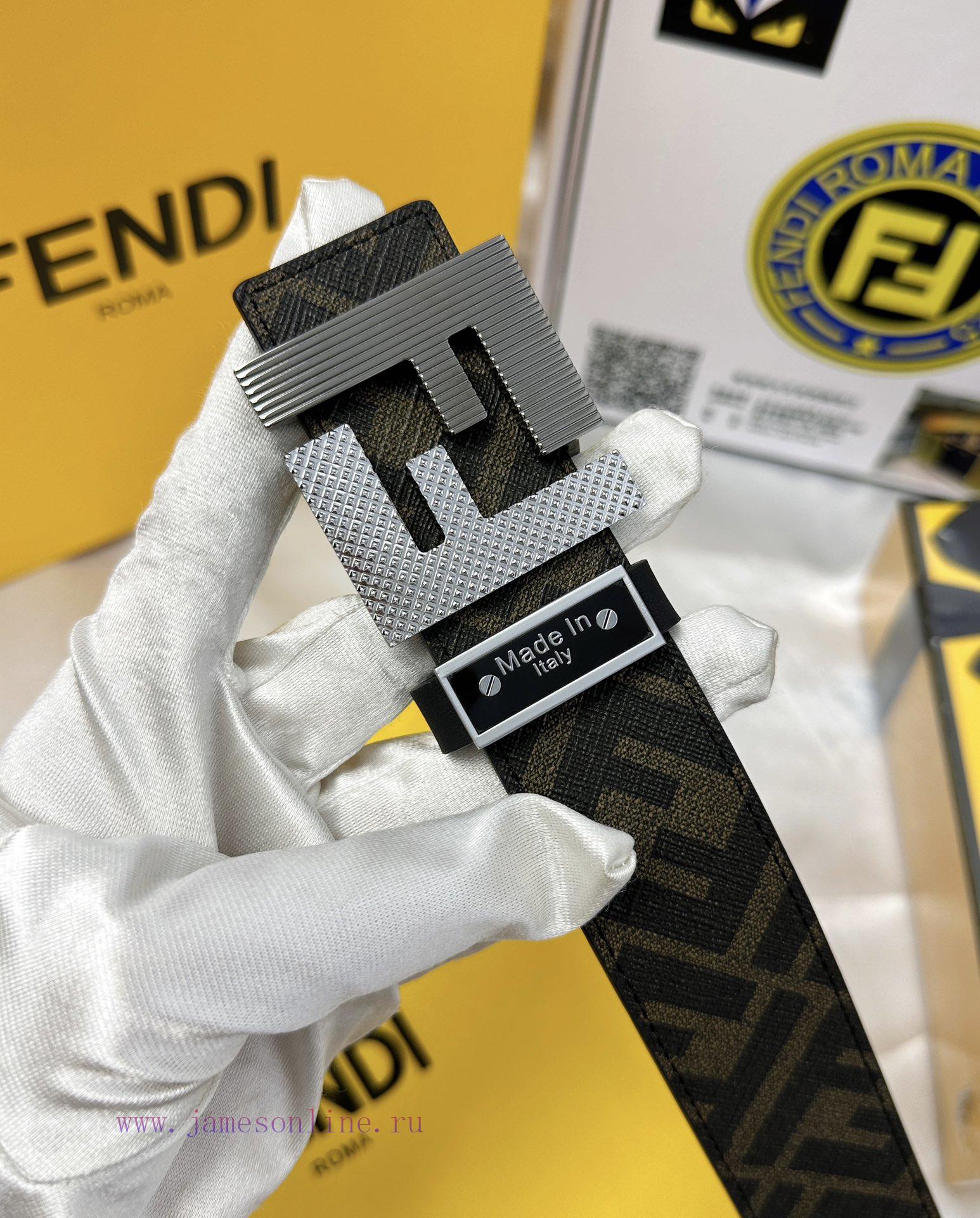 Belt FENDI Fendi ReproductionThe waistband is made of 100% top layer cowhide, ensuring a dou isrp9bh2 - Image 9