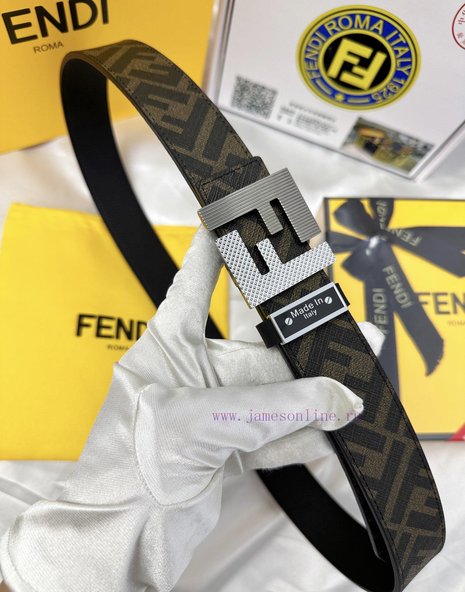 Belt FENDI Fendi ReproductionThe waistband is made of 100% top layer cowhide, ensuring a dou oszzc98o - Image 6