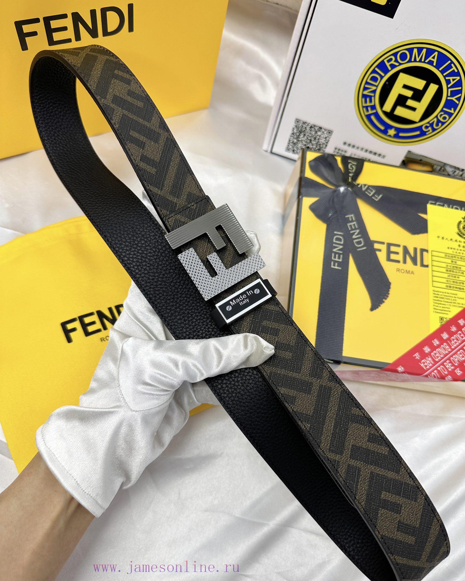 Belt FENDI Fendi ReproductionThe waistband is made of 100% top layer cowhide, ensuring a dou oszzc98o - Image 8