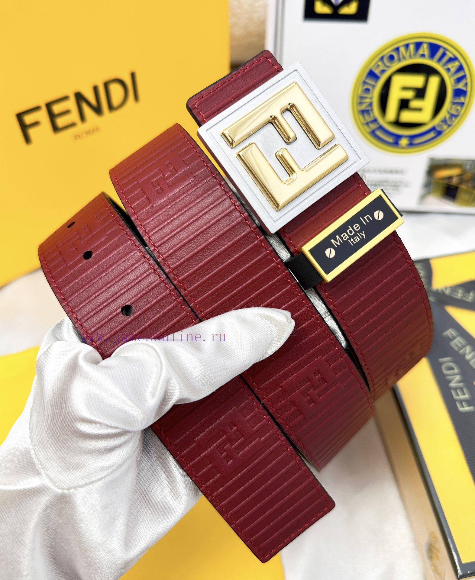 Belt FENDI Fendi ReproductionThe waistband is made of 100% cowhide, ensuring a double layere e322b2zm