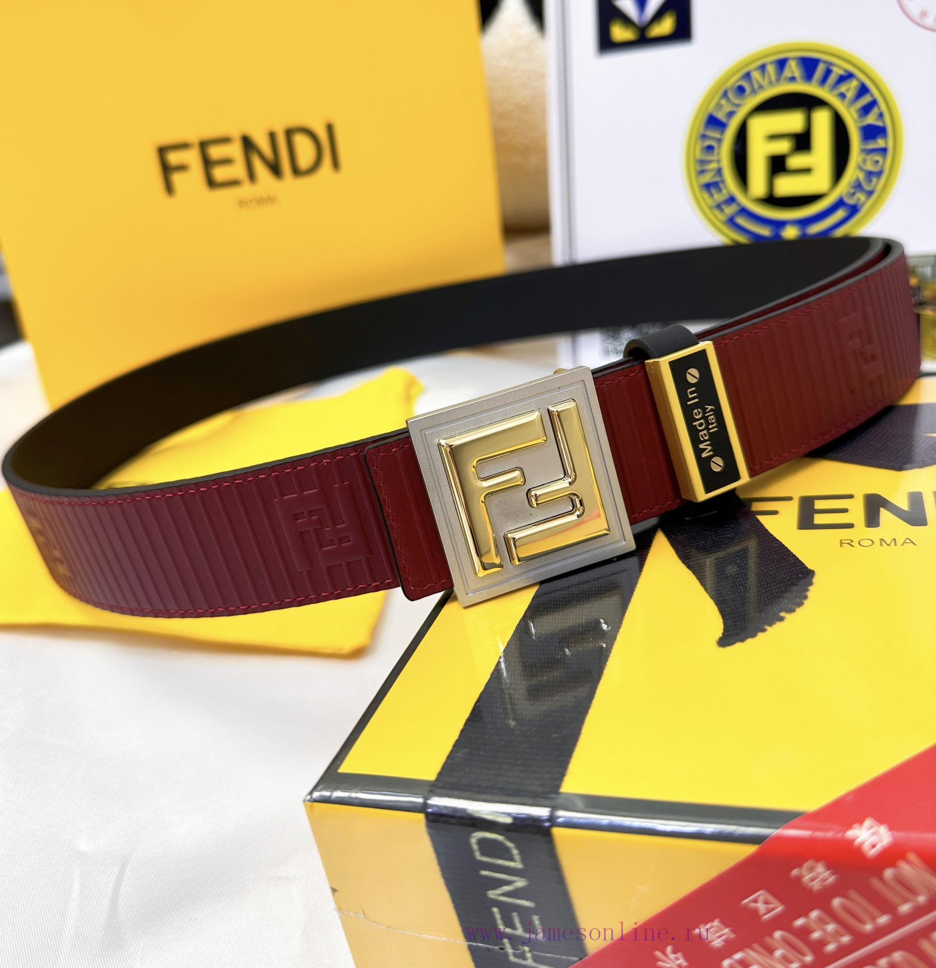 Belt FENDI Fendi ReproductionThe waistband is made of 100% cowhide, ensuring a double layere e322b2zm - Image 6
