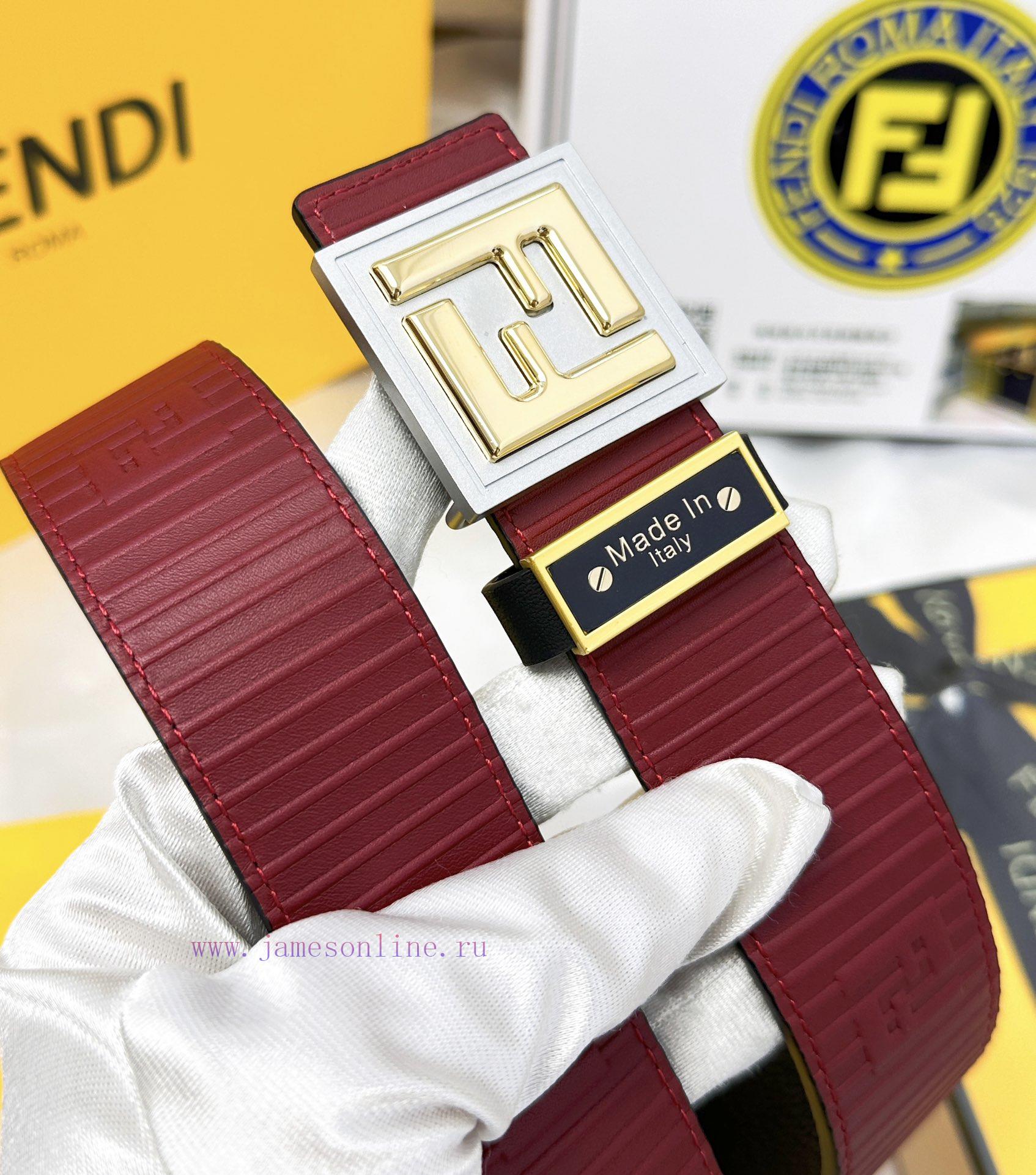 Belt FENDI Fendi ReproductionThe waistband is made of 100% cowhide, ensuring a double layere e322b2zm - Image 7