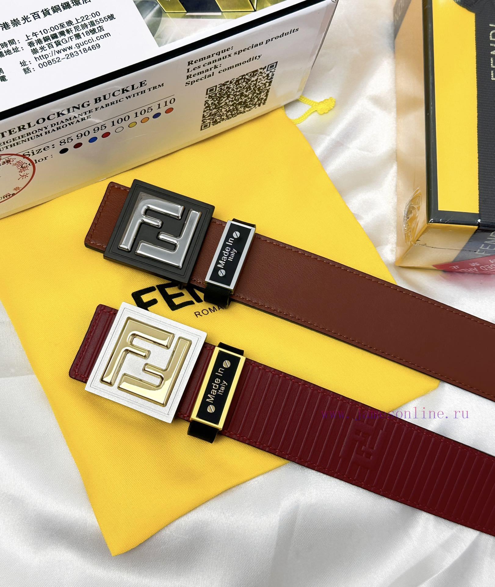 Belt FENDI Fendi ReproductionThe waistband is made of 100% cowhide, ensuring a double layere e322b2zm - Image 10