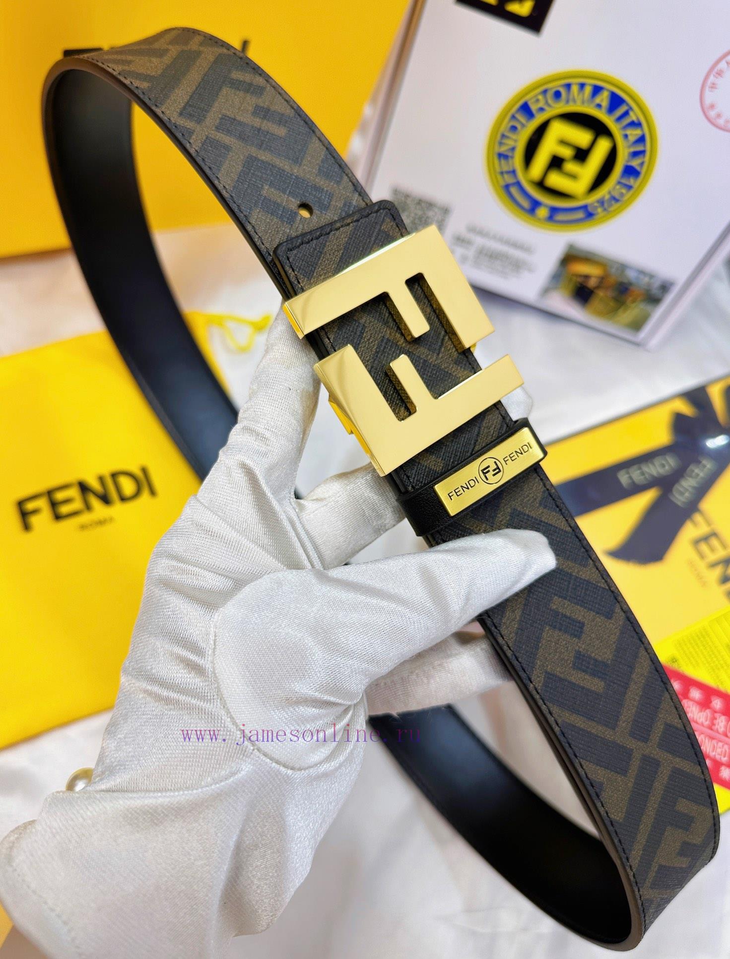 Belt FENDI Fendi ReproductionBelt made of 100% imported top layer cowhide, ensuring genuine qx0ld0u0 - Image 14