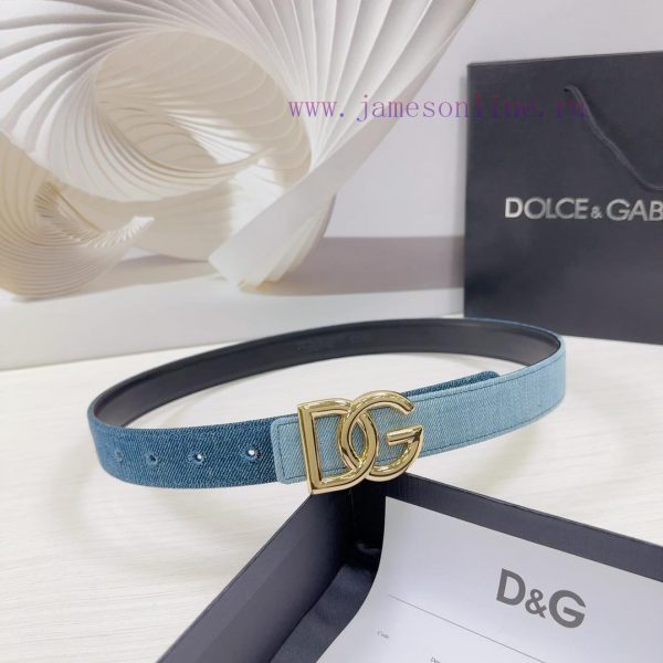 3.0cm D&G Dolce&Gabbana waist belt, made of special denim fabric paired with top layer cowhi hl168zh9