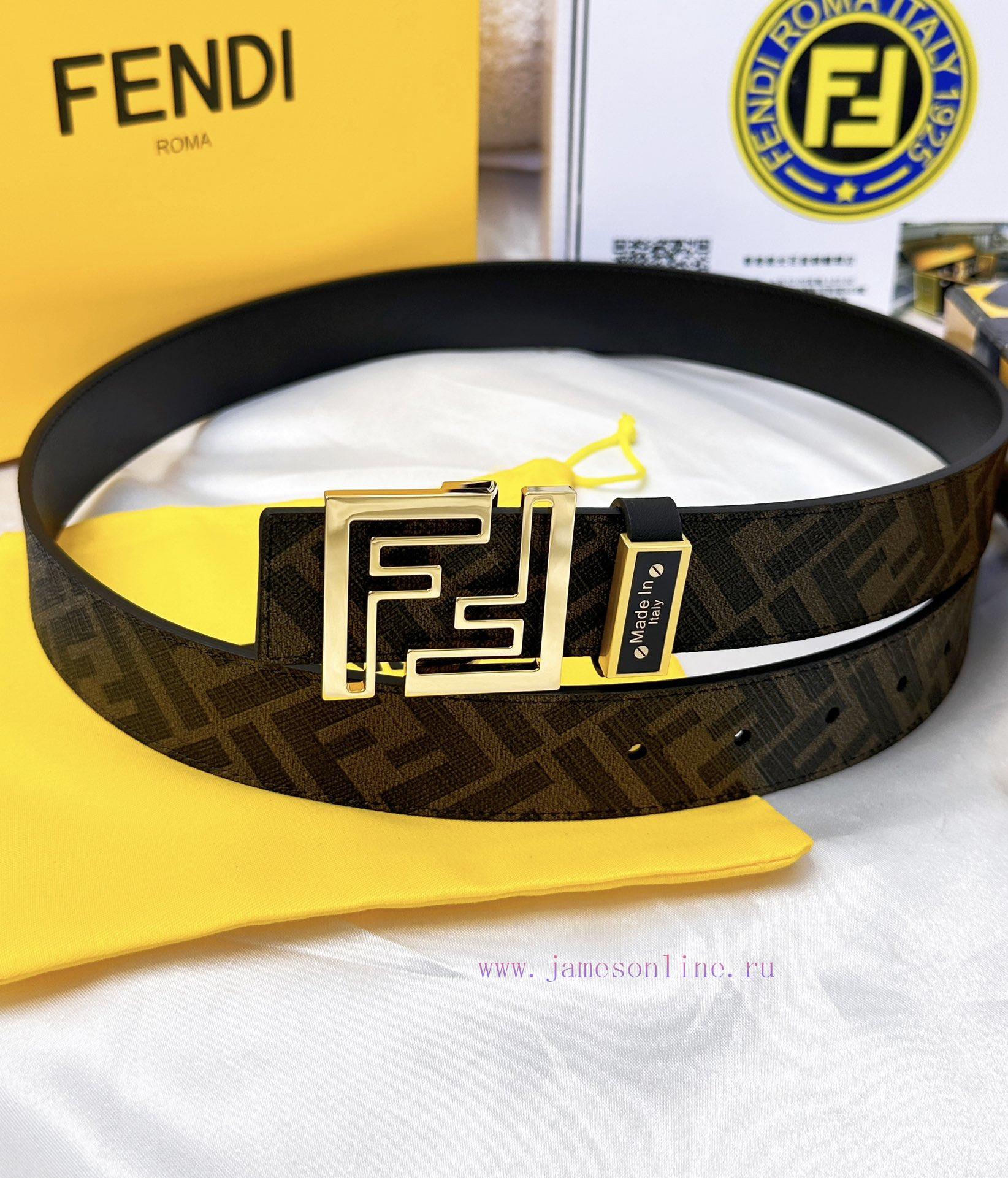 Belt FENDI Fendi ReproductionThe waistband is made of 100% cowhide, ensuring a double-layer 2jghlw0l - Image 5