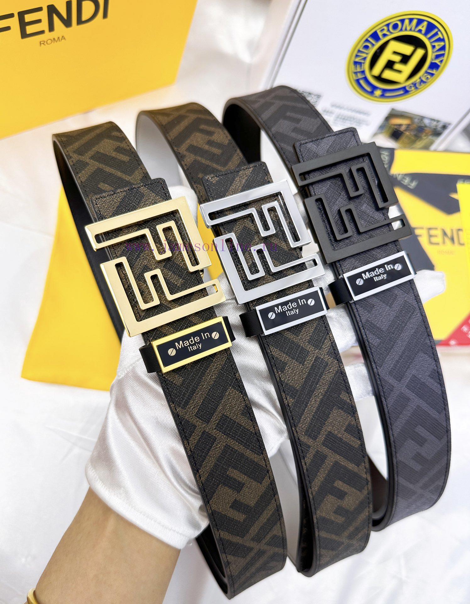 Belt FENDI Fendi ReproductionThe waistband is made of 100% cowhide, ensuring a double-layer 9sqn4k2g - Image 2