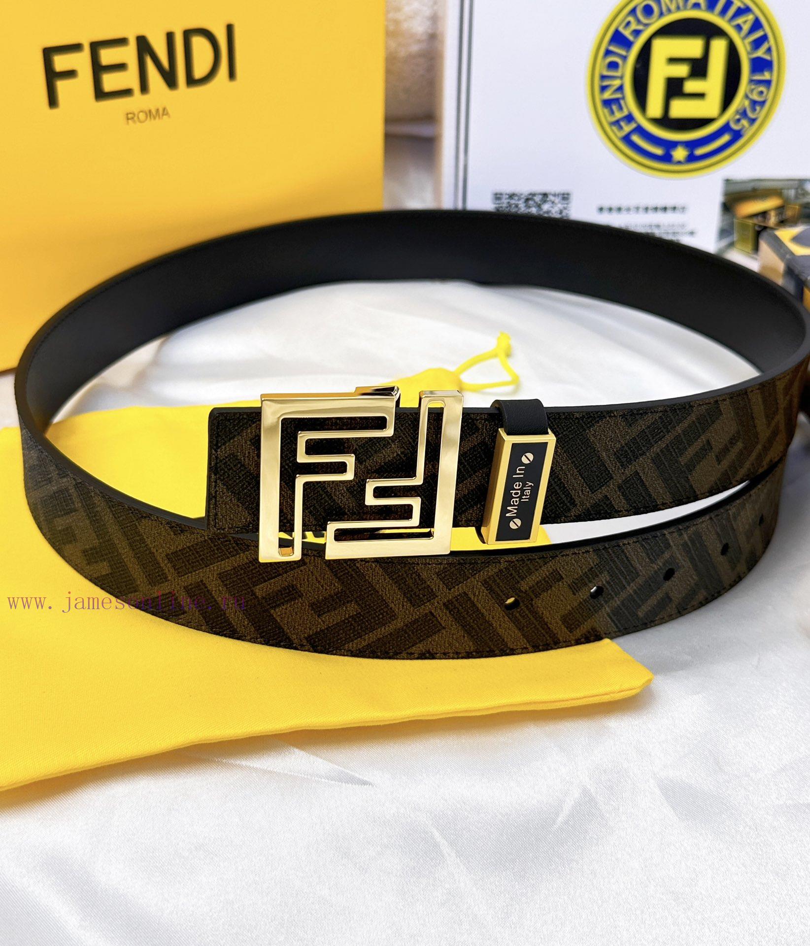 Belt FENDI Fendi ReproductionThe waistband is made of 100% cowhide, ensuring a double-layer 9sqn4k2g - Image 6