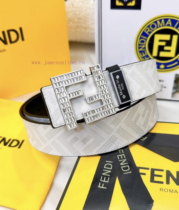 Belt FENDI Fendi ReproductionBelt made of 100% head layer cowhide with crocodile pattern, ev 33tb70vc