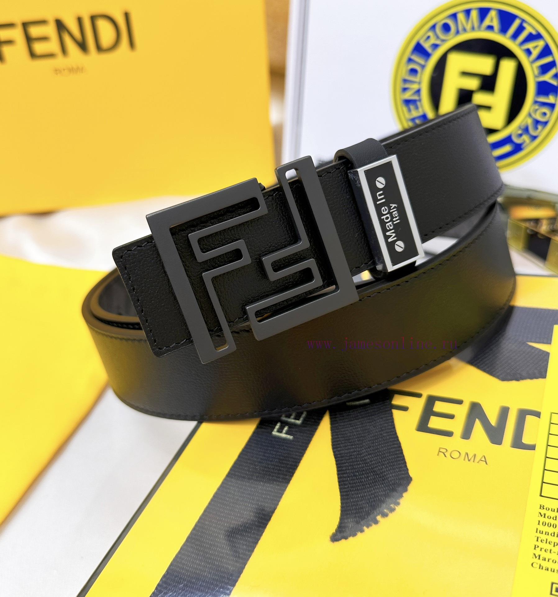 Belt FENDI Fendi ReproductionThe waistband is made of 100% cowhide, ensuring a double-layer b9951ci6 - Image 3