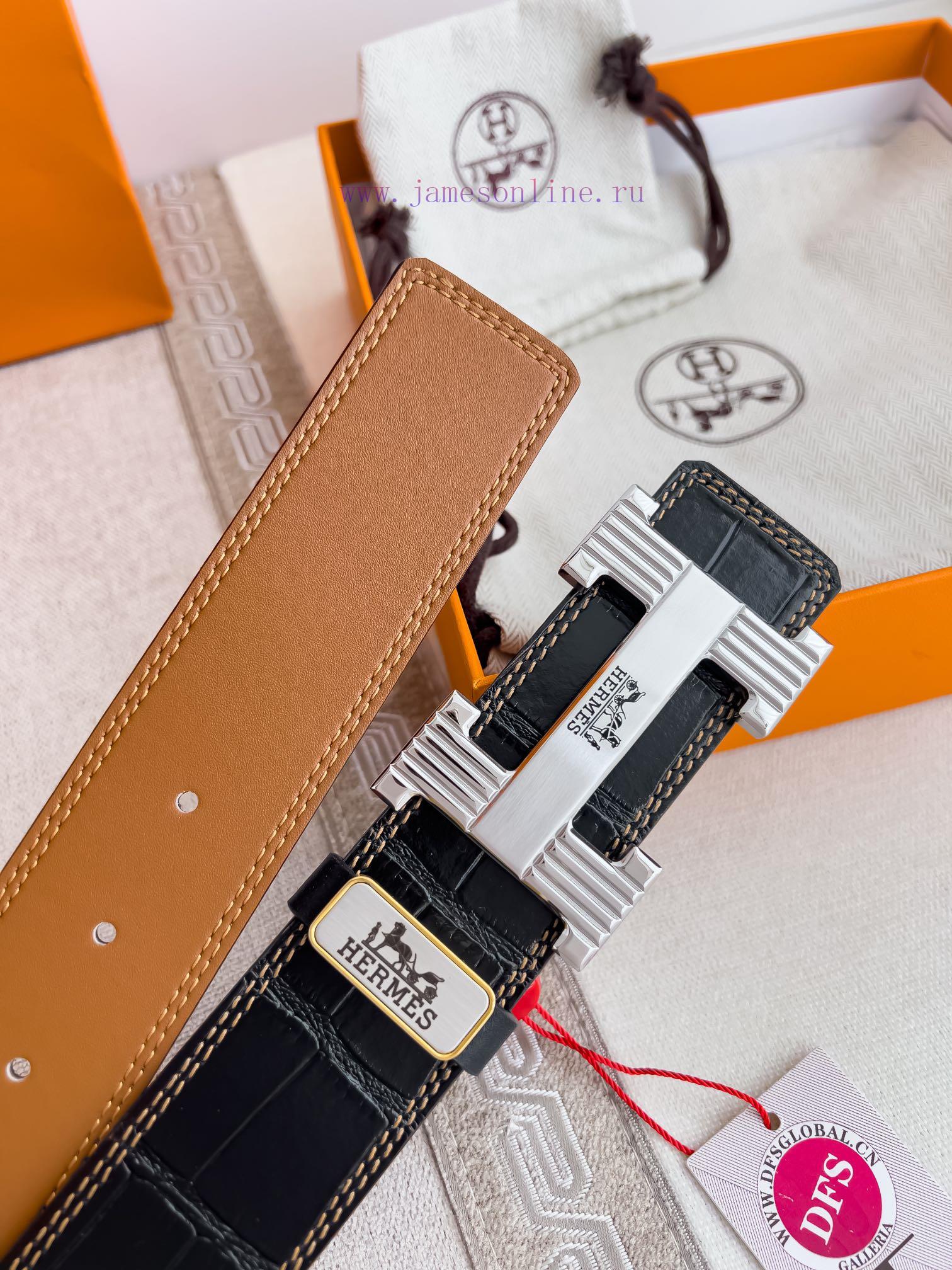 Hermes Hermes waist beltHanging buckle, classic pure steel material buckle head, double-side p5xjj5oa - Image 7