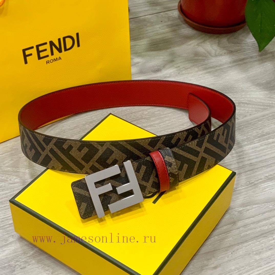 Comes with a complete gift boxFENDI style, width 4.0CM, double ring front and back waist bel 7jnv7thr - Image 2