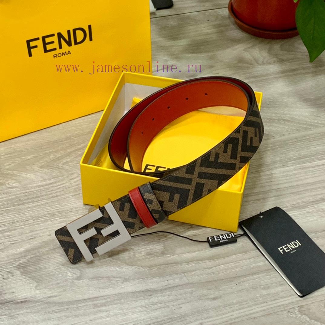 Comes with a complete gift boxFENDI style, width 4.0CM, double ring front and back waist bel 7jnv7thr - Image 5