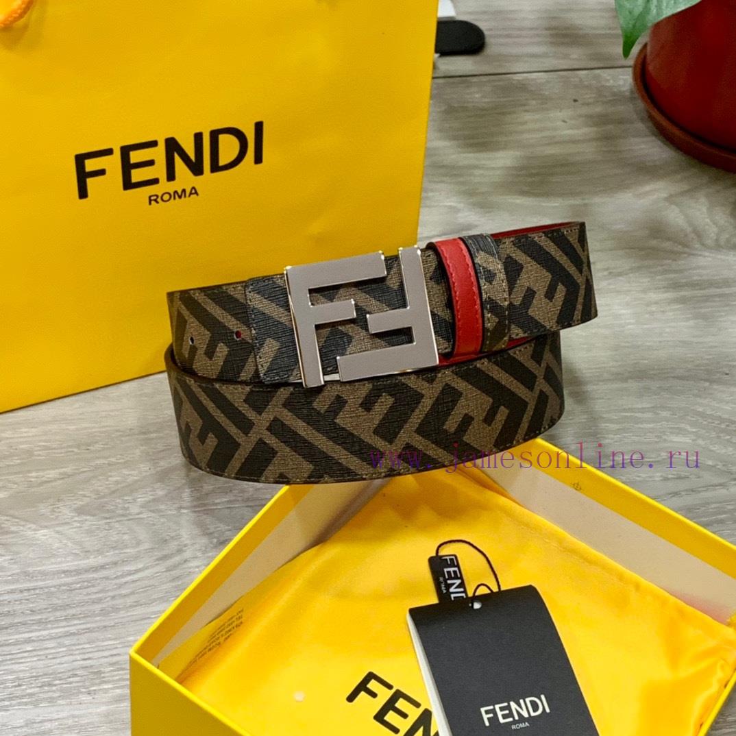 Comes with a complete gift boxFENDI style, width 4.0CM, double ring front and back waist bel 7jnv7thr - Image 6