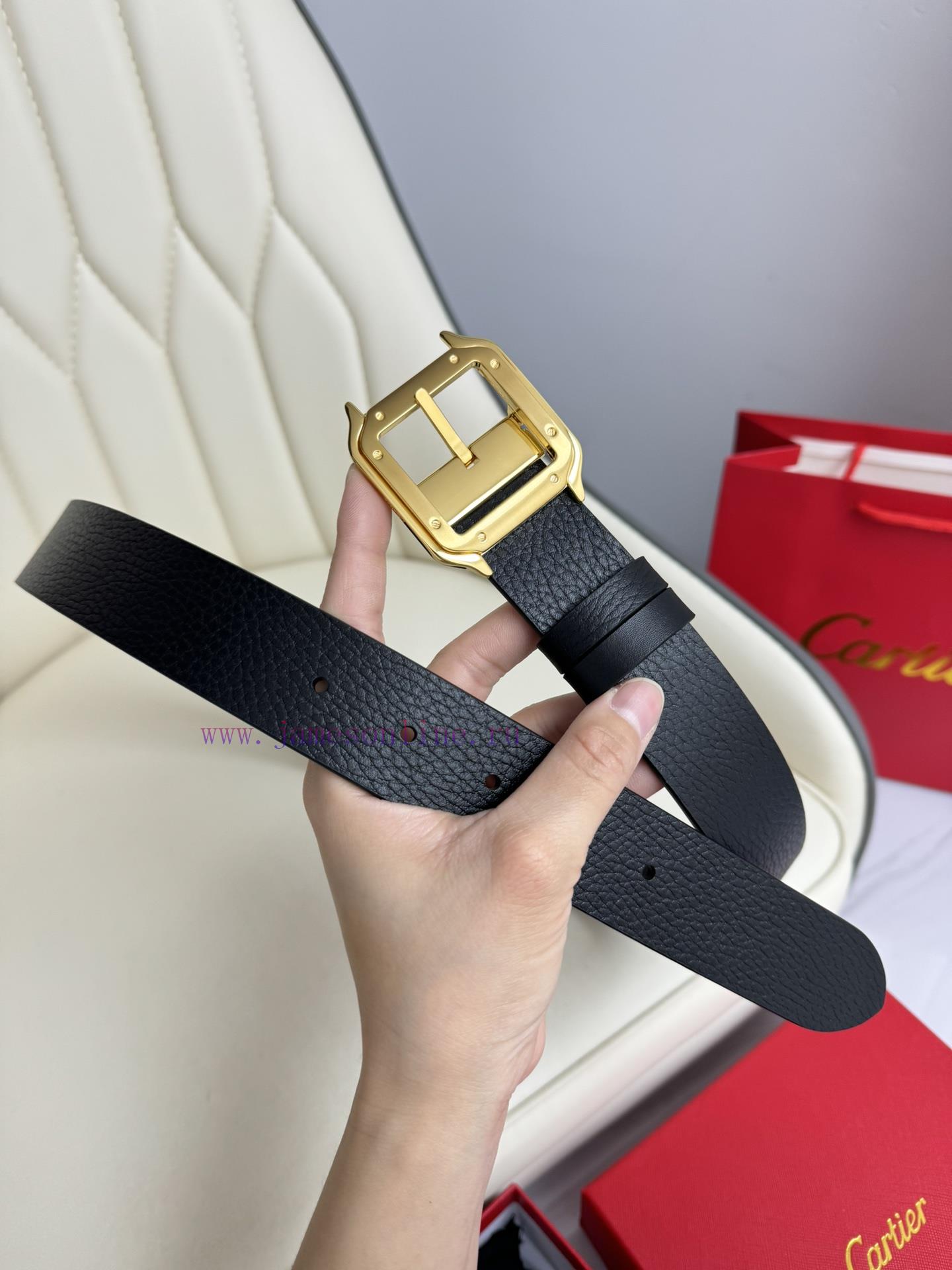 (Cartier) Double sided factory imported top layer cowhide, double-sided use, vacuum electrop aopddhw3 - Image 3